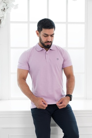 Paul Martin Polo Yaka Regular Fit T-Shirt Lila