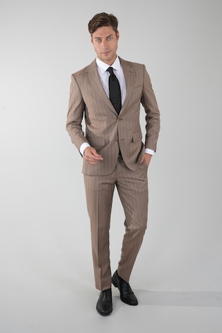 Bisse Comfort Fit Mono Yaka Çift Yırtmaç Takım Elbise Sedef Düğmeli Açık-kahve Ptk25y25003 D10 Açık-kahve
