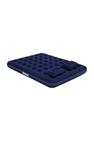 Bestway Çift Kişilik Şişme Yatak 203 x 152 x 22 CM 67374 + 2 Yastık + Pompa Lacivert