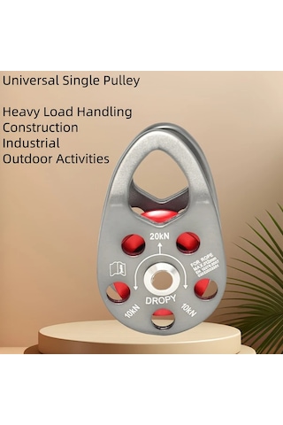 Elmpaly Gri Kırmızı Alüminyum Çok Yönlü Tekli Makara - Yüksek Dayanımlı, Aşınmaya Dayanıklı, Malzeme Taşıma Ve Endüstriyel Kullanım İçin