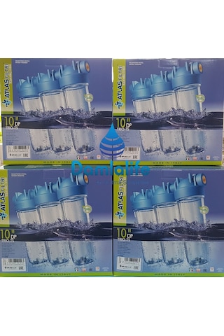 Atlas 10" Housing 3 Lü Boş Filtre Kabı Bina Girişi ve Kuyu Suyu