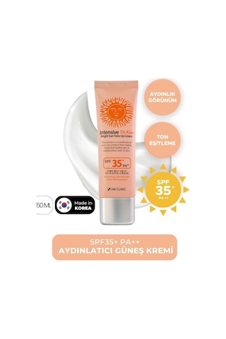 3w Clınıc Canlı ve Parlak Görünüm Sağlayan SPF 35+ PA ++ 3W Clinic Bright Sun Tone Up Cream