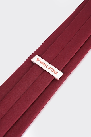 White Stone Bordo Dupont Kumaş Düz Kravat Bordo