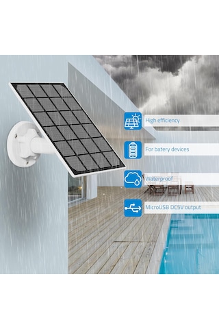 Gardepro Fotokapan Solar Panel Beyaz