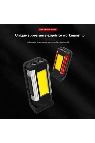 Vkemall K011 Kanca Tipi Gümüş Cob Led Tamir Işığı: Usb Şarjlı, Manyetik, 5 Aydınlatma Modu, Ipx6 Su Geçirmez, Çok Amaçlı Bakım Işığı 2 M