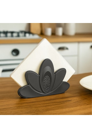 Porsima L-0344 Dekoratif Peçetelik Masa Üstü Peçetelik 4 X12cm Antrasit Antrasit