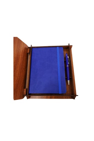 Ahşap Kutulu Defter Ve Kalem Seti