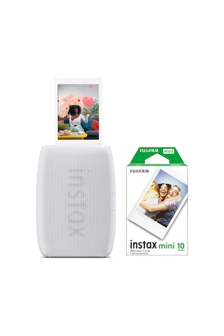 Instax Mini Link 3 Beyaz Akıllı Telefon Yazıcısı Ve 10'lu Mini Film Beyaz