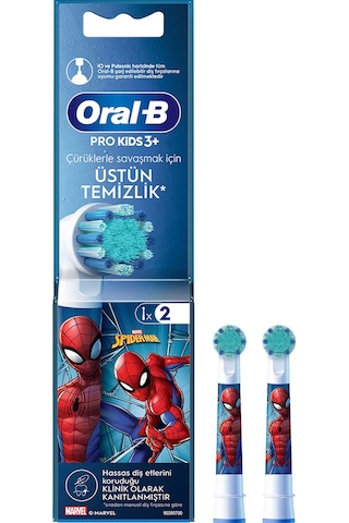 Oral-B Spiderman Şarjlı Diş Fırçası Yedek Başlığı Beyaz 2'li