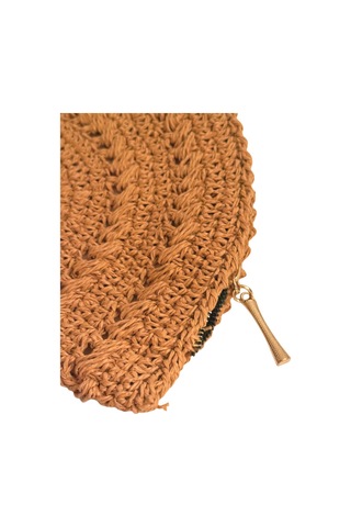 Lento Design El Örgüsü Pamuk Makrome Clutch Çanta Bohem Yarım Ay Tasarım, El Yapımı Şık Portföy Bej