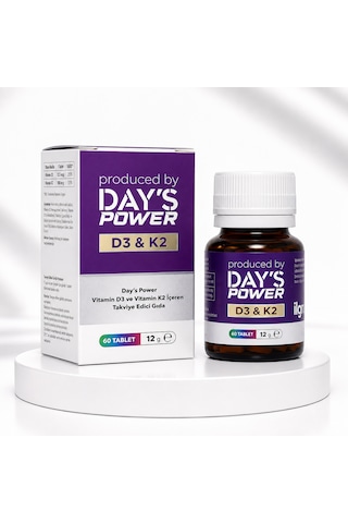 Day's Power D3 & K2 Vitamin Kompleksi 60 Tablet Bağışıklık Ve Kemik Desteği
