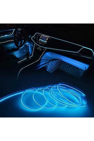 2 Metre 12V Mavi İp Neon İp Led Araç İçi Neon Led
