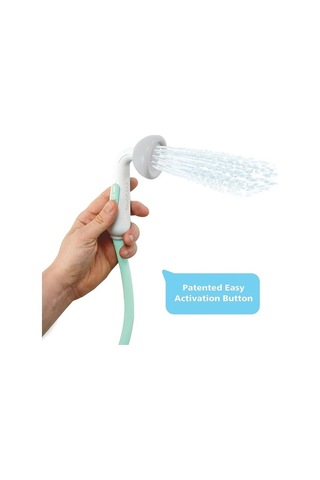 Skycity Yookidoo Bebek Banyo Duş Başlığı - Gövde Musluğu Durulama Sistemi - Yenidoğan Bebekler İçin Fil Su Pompası Yeşil