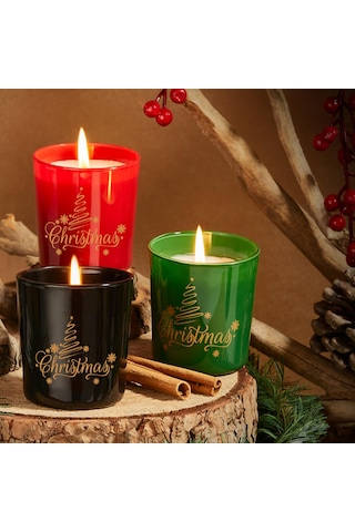 Selka Home - 3'lü Sensitive Cam Bardak Mum 100 Gr.