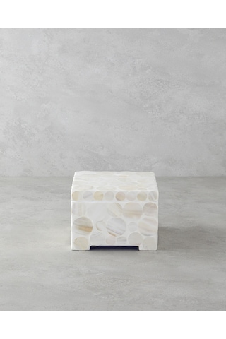 English Home Aline Dekoratif Kutu 17x17x13 Cm Krem