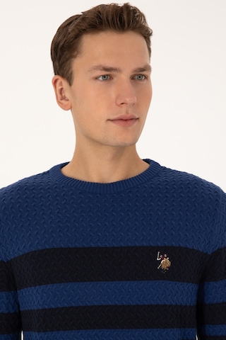 U.S. Polo Assn. Erkek Slim Fit Bisiklet Yaka Lacivert Kazak 50308460-VR033