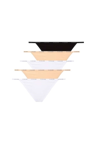 U.s Polo Assn. 67000 Kadın 5 Li Slip-siyah&ten&beyaz&ten&beyaz mix color