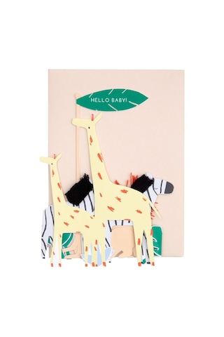 Meri Meri - Safari Concertina Card - Safari Tebrik Kartı