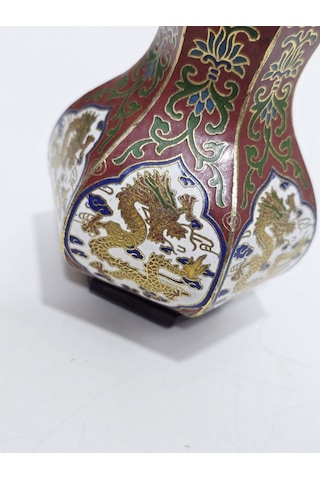 Antika Cloisonne Minyatür Kutu 12cm 172