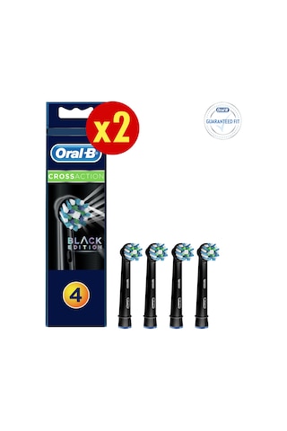 Oral-B CrossAction Elektrikli Diş Fırçası Yedek Başlığı 8'li Siyah