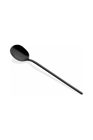Mat Siyah Çay Kaşığı 6 Parça - 13 Cm Siyah