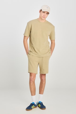Relaxed Fit Geniş Kesim Bisiklet Yaka Pamuklu Açık Yeşil Tişört Light Green