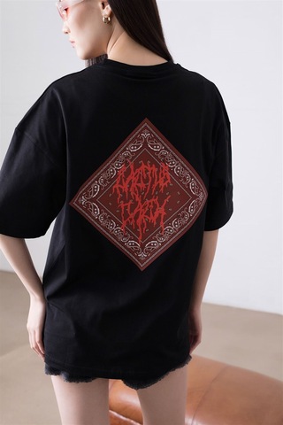 Flood Of Style Unisex Cactus Jack Bandana Siyah Tshirt