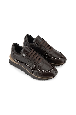 Tamer Tanca Kadın Hakiki Deri Kahverengi Sneakers & Spor Ayakkabı 1201 4031 Bn Ayk Sk26-27 Khv Fltr/suet