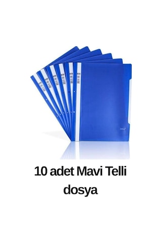 Mavi Telli Dosya 10 Adet Ve 100lü Poşet Dosya Diğer