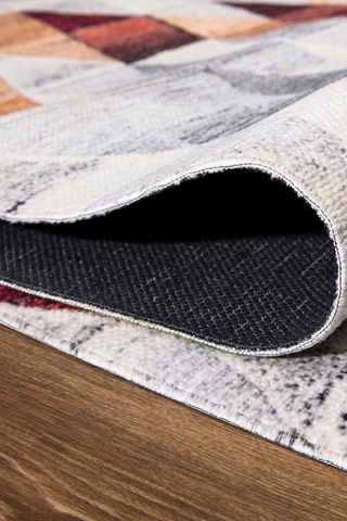 Kilimista Efes 2302 Kolay Temizlenen Dekoratif Yıkanılabilir Balkon Salon Halısı Mutfak Halısı Kilim Yolluk Çok Renkli