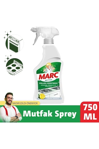 Marc Mutfak Temizleyici Yağ Çözücü Limon Kokulu Sprey 750 ML