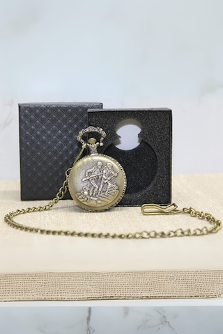 Büro Ev Ofis Hediyesi İçin Kutulu Antik Asker Figür Köstekli Saat