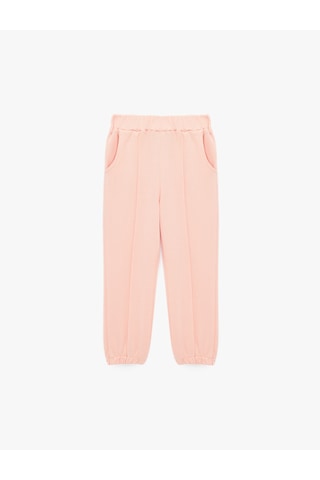 Koton Cep Detaylı Beli Lastikli Pamuklu Şardonlu Basic Jogger Eşofman Altı Pembe 7wmg40012ak Gül