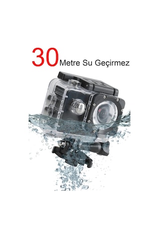4k Ultra Hd 12mp Wifi Waterproof 30m Su Geçirmez Aksiyon Kamera Siyah