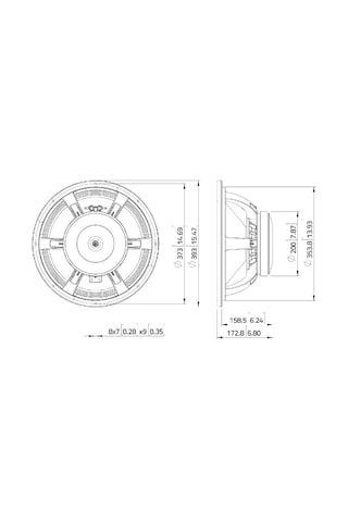 Lavoce Waf154.02 Çıplak Hoparlör 15'' 1600 Watt