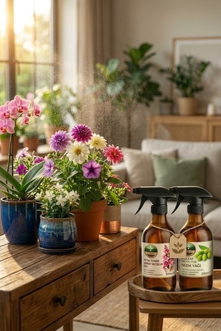 İkili Bakım Seti Petal Power Sprey Çiçek Açtıran Bitki Besini Ve Bioleaf Protector Sprey Neem Yağı 1 L
