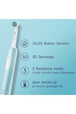 Oral-B Pro Series 1 Elektrikli Diş Fırçası Mavi + 1 Diş Fırçası Başlığı + Seyahat Çantası