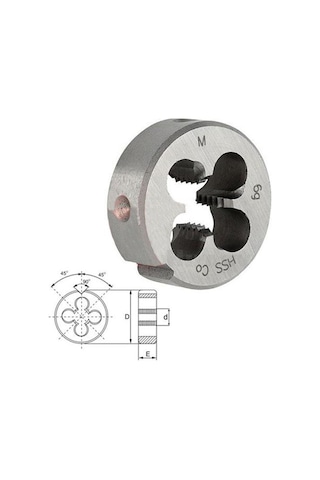 Völkel M4x0.5 Pafta Dın223. İnce Diş