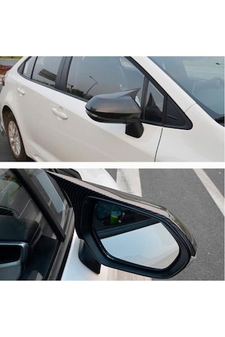 Toyota Corolla 2019 - 2021 Uyumlu Yarasa Ayna Kapağı Piyano Black Montaj Kiti
