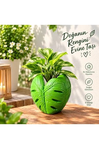 Yaprak Dekorarif Saksı O89 7x8 Cm