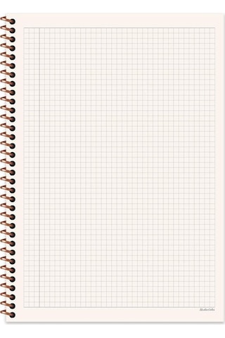 Kareli 16x22 Cm 80 Yaprak Plastik Kapak Telli Defter Krem Renk 60 Gr Hafif Kağıt 3