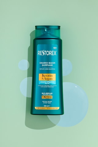 Restorex Keratin & Argan Onarıcı Saç Bakım Şampuanı 500 Ml - Yıpranmış Ve Hasar Görmüş Saçlar