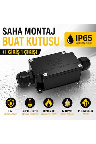 İp 65 Saha Montaj Buat Kutusu 1 Giriş 1 Çıkış