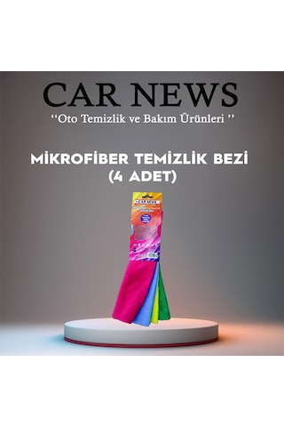 Car News Mikrofiber Temizlik Bezi 4 Lü Çok Renkli