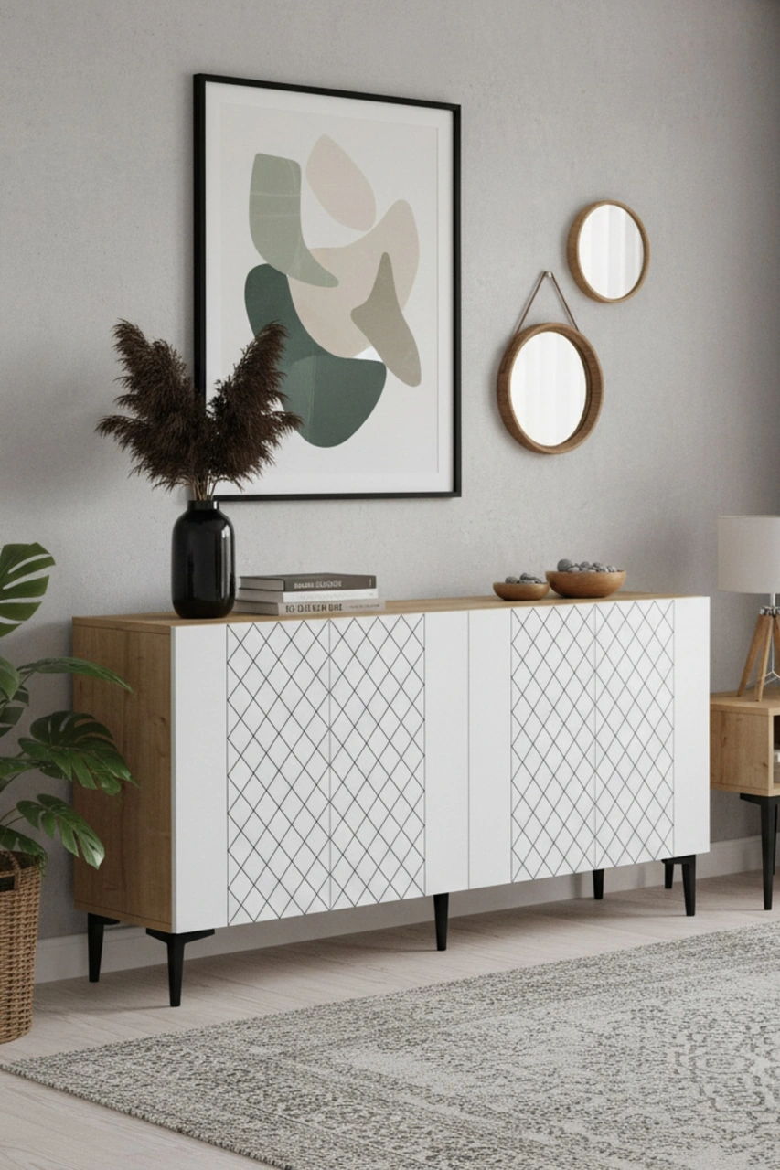 Ka1512db Resso150 Konsol, Kahve Köşesi, Tv Sehpası Safirmeşe-beyaz 150cm Beyaz