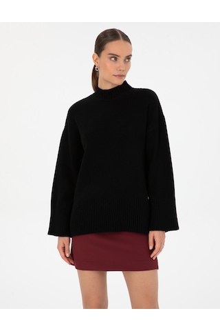 Pierre Cardin Kadın Siyah Kazak /triko 50310958-vr046 Siyah