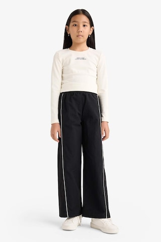 Defacto Kız Çocuk Wide Leg Esnek Bantlı Paça Paraşüt Pantolon E6186a825aubk27 Siyah