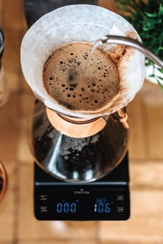 Macnoa Coffee Scale Siyah, Timerlı Hassas Kahve Terazisi
