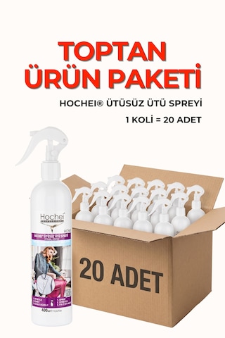 Toptancı Paketi Hochei Ütüsüz Ütü Spreyi 400 Ml X 20 Adet 20'li Set