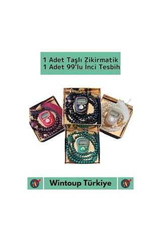 Premium Taşlı Lcd Ekran Hafızalı 5 Haneli İslami Parmak Sayacı Tesbih Hediyeli Dekoratif Zikirmatik Çok Renkli